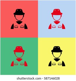 Fisherman vector  icon.