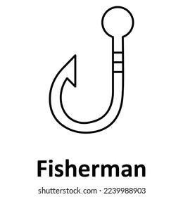 Fisherman Vector Icon Fully Editable

