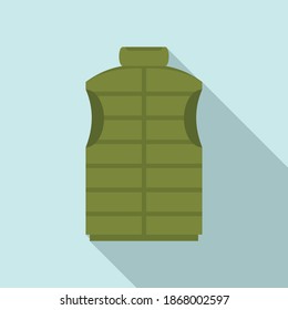 Fisherman vest icon. Flat illustration of fisherman vest vector icon for web design