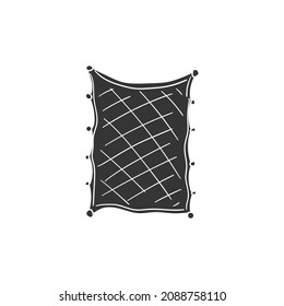 Fisherman Web Icon Silhouette Illustration. Marine Net Vector Graphic Pictogram Symbol Clip Art. Doodle Sketch Black Sign.