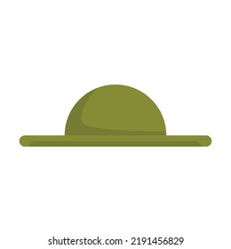 Fisherman wide hat icon. Flat illustration of fisherman wide hat vector icon isolated on white background