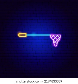 Fisherman's Landing Net Neon Sign. Vector Illustration of Fishing Promotion.