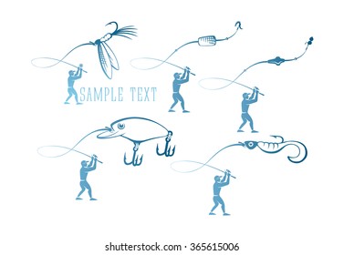 Fishermen and fishing lures