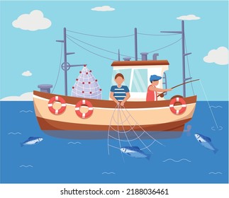 Fisherman Vector Art, Icons, and Graphics for Free Download