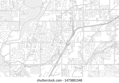 Fishers, Indiana, USA, bright outlined vector map with bigger and minor roads and steets created for infographic backgrounds.