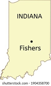 Fishers Town Location On Indiana Map