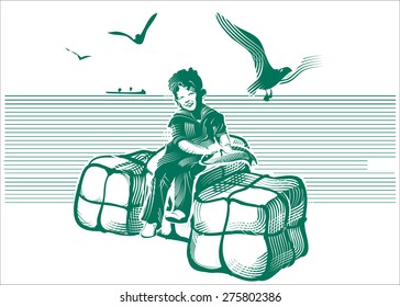 Fishery. Business concept. Vector