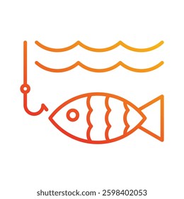 Fishery Icon Element For Design