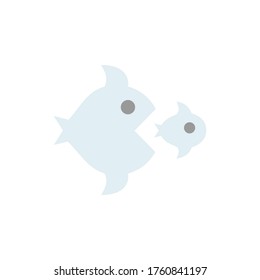 Fishes colored icon. Simple colored element illustration. Fishes concept symbol design from Business strategy set. Can be used for web and mobile