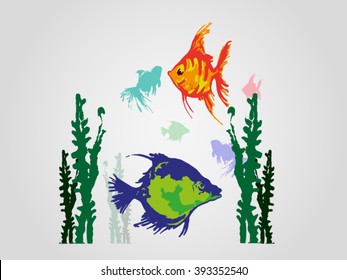Fishes drawing 