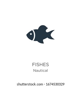 Fishes icon vector. Trendy flat fishes icon from nautical collection isolated on white background. Vector illustration can be used for web and mobile graphic design, logo, eps10