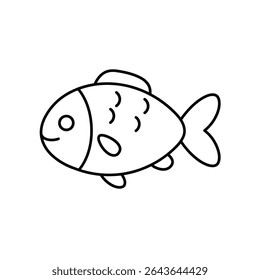 Aplica conjunto de ícones. Ícone de pesca. Conjunto de ícones de linha de peixe, conjunto de vetor fino de ícones relacionados a peixe. Ícone Peixe em fundo transparente
