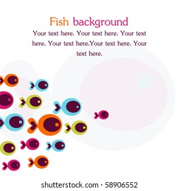 Fische auf weißem Hintergrund