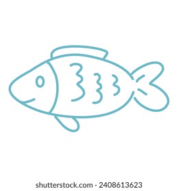 fishes outlined for coloring page