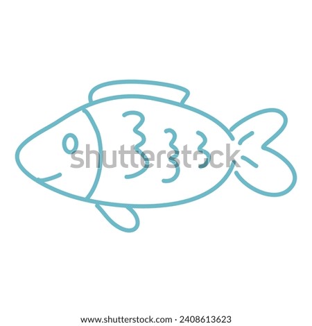 fishes outlined for coloring page