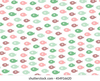 Fishes pattern vector illustration