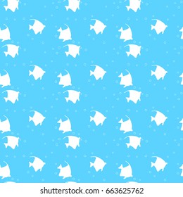 Fishes seamless pattern background, summer print for textile and card design