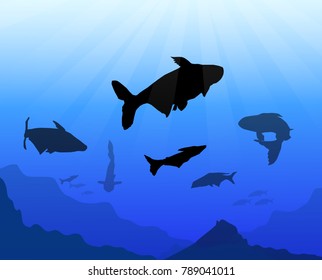 Fishes Under Sea
Different Fishes under the water. Fishes Under Sea is the vector illustration.