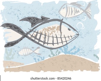 fishes under the see made by simple traces
