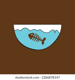 plantilla de logotipo abstracto de vectores de peces