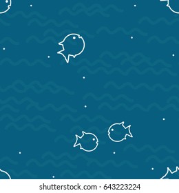 Fishes - vector background