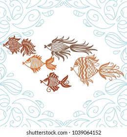 Fishes. Vector illustration