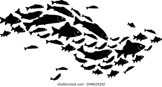 fish.fish icon vector illustration.collection of fish icon with waves