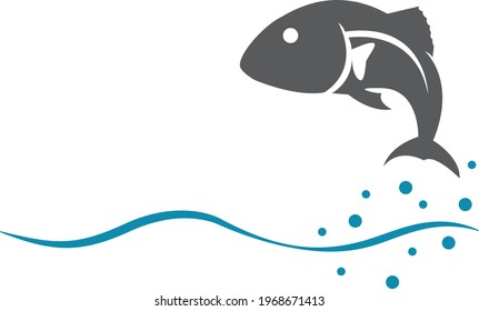 fish.fish icon vector illustration.collection of fish icon with waves