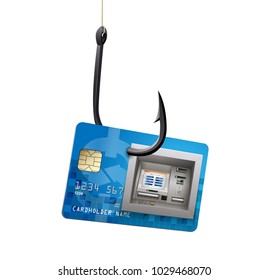 Fishhook business concept - money symbol as trap 