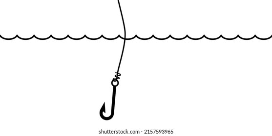 Día nacional de la pesca, concepto de vacaciones del 18 de junio. Cartel de gancho de pescador de dibujos animados. Me encanta pescar o el feliz día de la pesca familiar.
