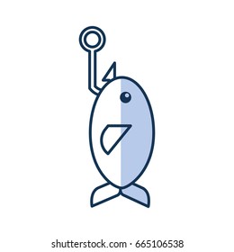 Fishhook with fish icon