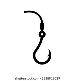 Fishhook or fishing hook icon. Fishing equipment vector illustration