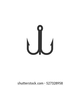 Fishhook icon icon flat. Illustration isolated vector sign symbol