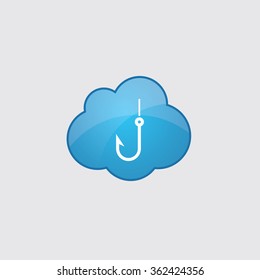 fishhook icon on white background