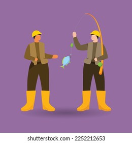 Fishing Activity Design Illustration for Hobby