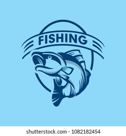 Fishing Adventures Logo Template Stock Vector (Royalty Free) 1082182454