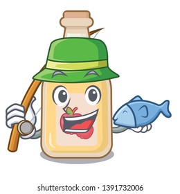 Fishing apple cider in the character shape