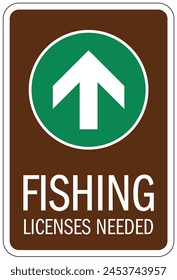 Fishing area sign and labels