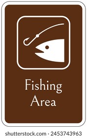 Fishing area sign and labels