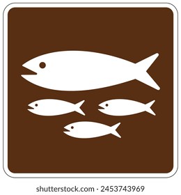 Fishing area sign and labels