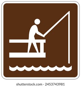 Fishing area sign and labels