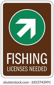 Fishing area sign and labels
