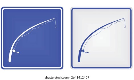 Fishing area sign. vector illustration