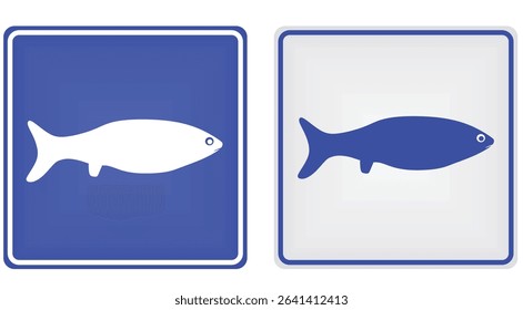 Fishing area sign. vector illustration