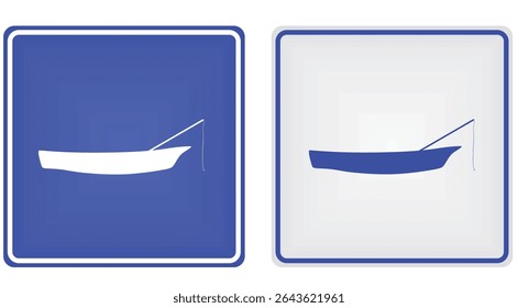 Sinal da área de pesca. ilustração vetorial