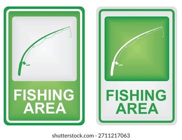 Sinal da área de pesca. ilustração vetorial	