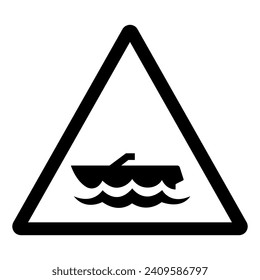 Fishing Area Symbol Sign ,Vector Illustration, Isolate On White Background Label. EPS10