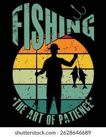 Fishing The Art of Patience Graphic Design