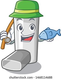 Fishing asthma inhalers isolated in the mascot