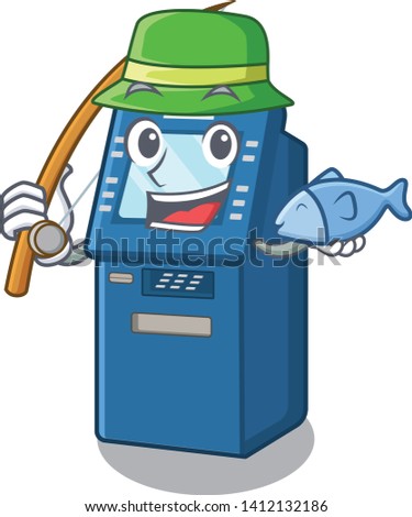 Fishing atm machine next to character table
